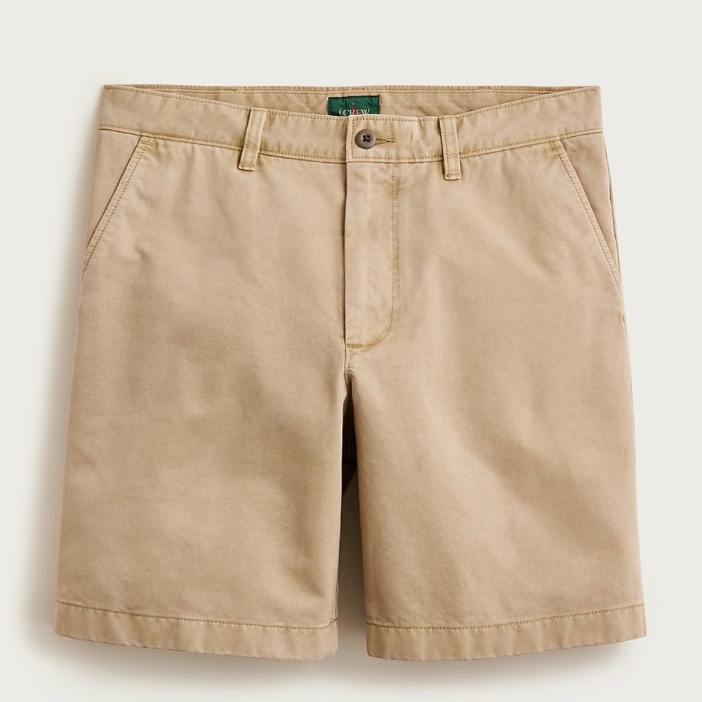 NWT J. Crew Men's Khaki Flat-Front Shorts